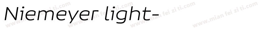 Niemeyer light字体转换